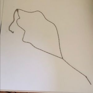 Long faux Silver Necklace